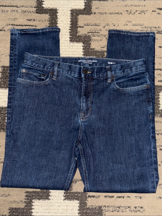 Banana Republic Other - Banana Republic Slim Traveler Jeans Dark Mid Wash 33x30